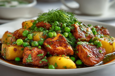 Беру банку горошка и добавляю в горячее &mdash; картошка и курица превращаются в обалденный ужин