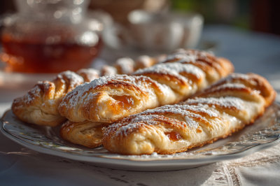 Легкий способ побаловать семью домашней выпечкой &mdash; испечь косички из слоеного теста с яблоками