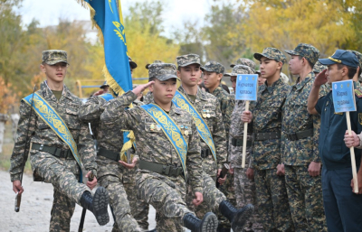 В Абайской области прошли военно-спортивные соревнования