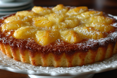 Готовлю японский пирог из банки ананасов &mdash; нежный, влажный, с карамельной корочкой. Не шарлотка, нежнее и проще