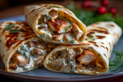 Беру куриное филе, шампиньоны и сметану &mdash; и в лаваш. Обалденный рулет &mdash; вкуснее любых закусок